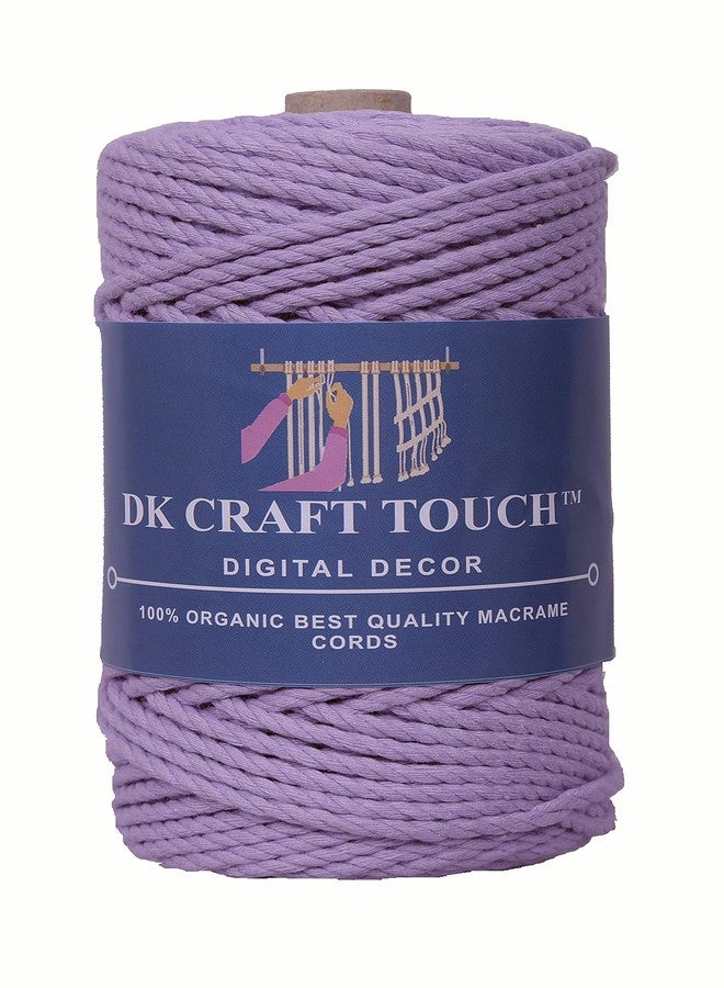 DK Craft Touch خيط قطني ملتوي من دي كي كرافت تاتش 6 مم (50 متر) لأعمال الحرف اليدوية، حبال تعليق النباتات (لافندر) - Image 4